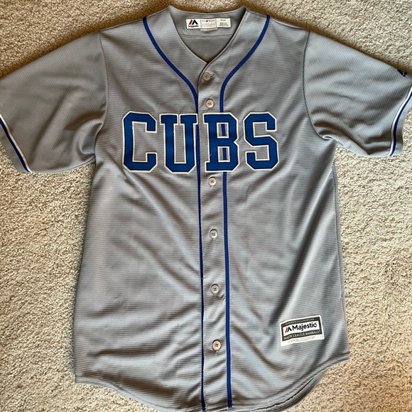 Majestic Other - Chicago Cubs Grey and Blue Baseball Jersey Genuine Merch